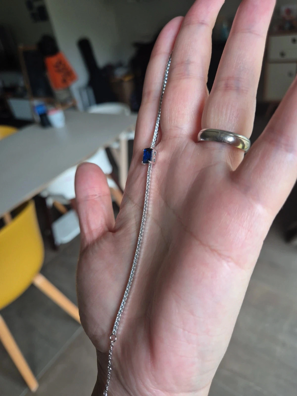 #Bracelet de plata S925 con zafiro cultivado en laboratorio – photo 3